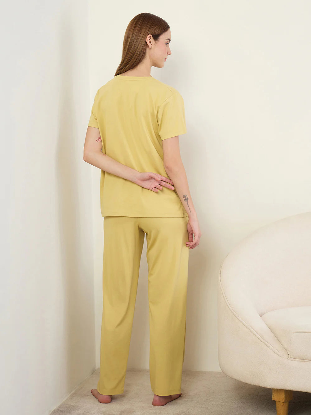 Sweet Dreams Yellow Floral Night Suit