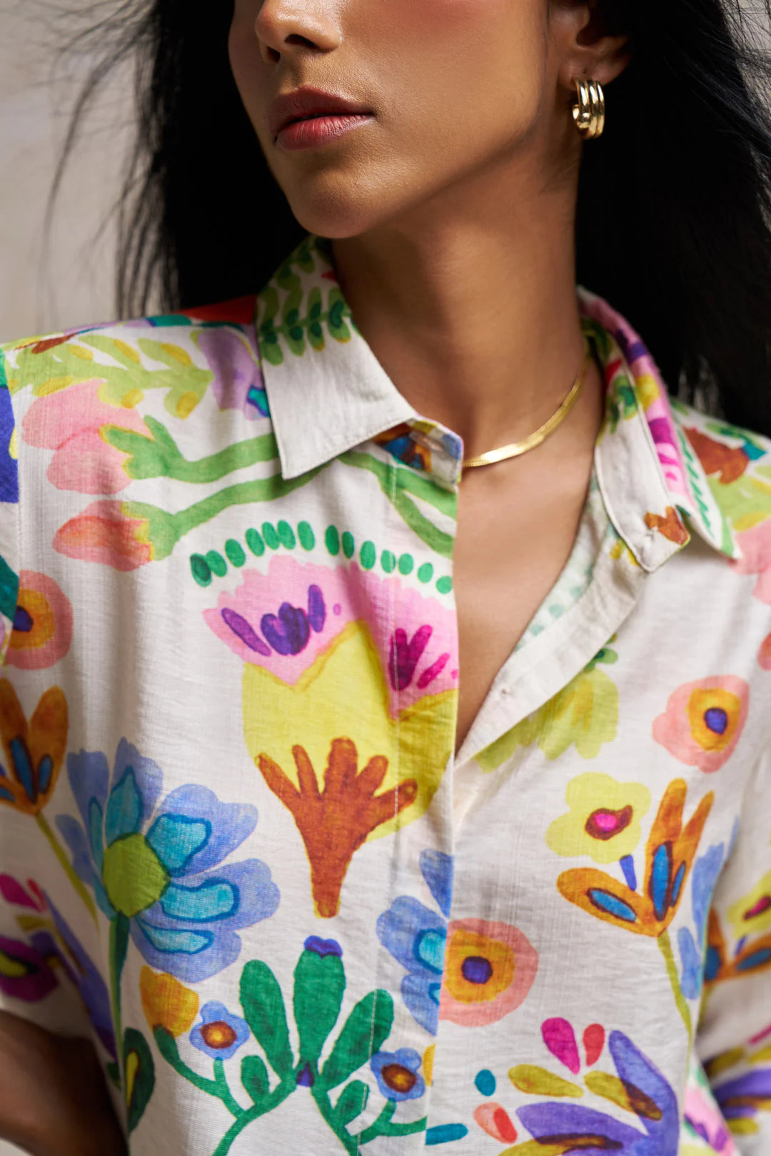 SCHECZZAR Watercolor Floral Shirt