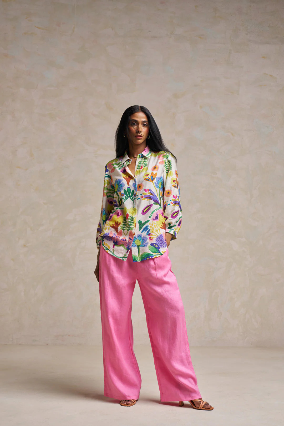 SCHECZZAR Watercolor Floral Shirt