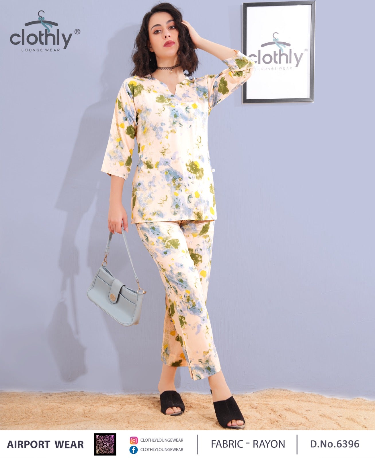 Clothly Airport Wear - Floral Print Set