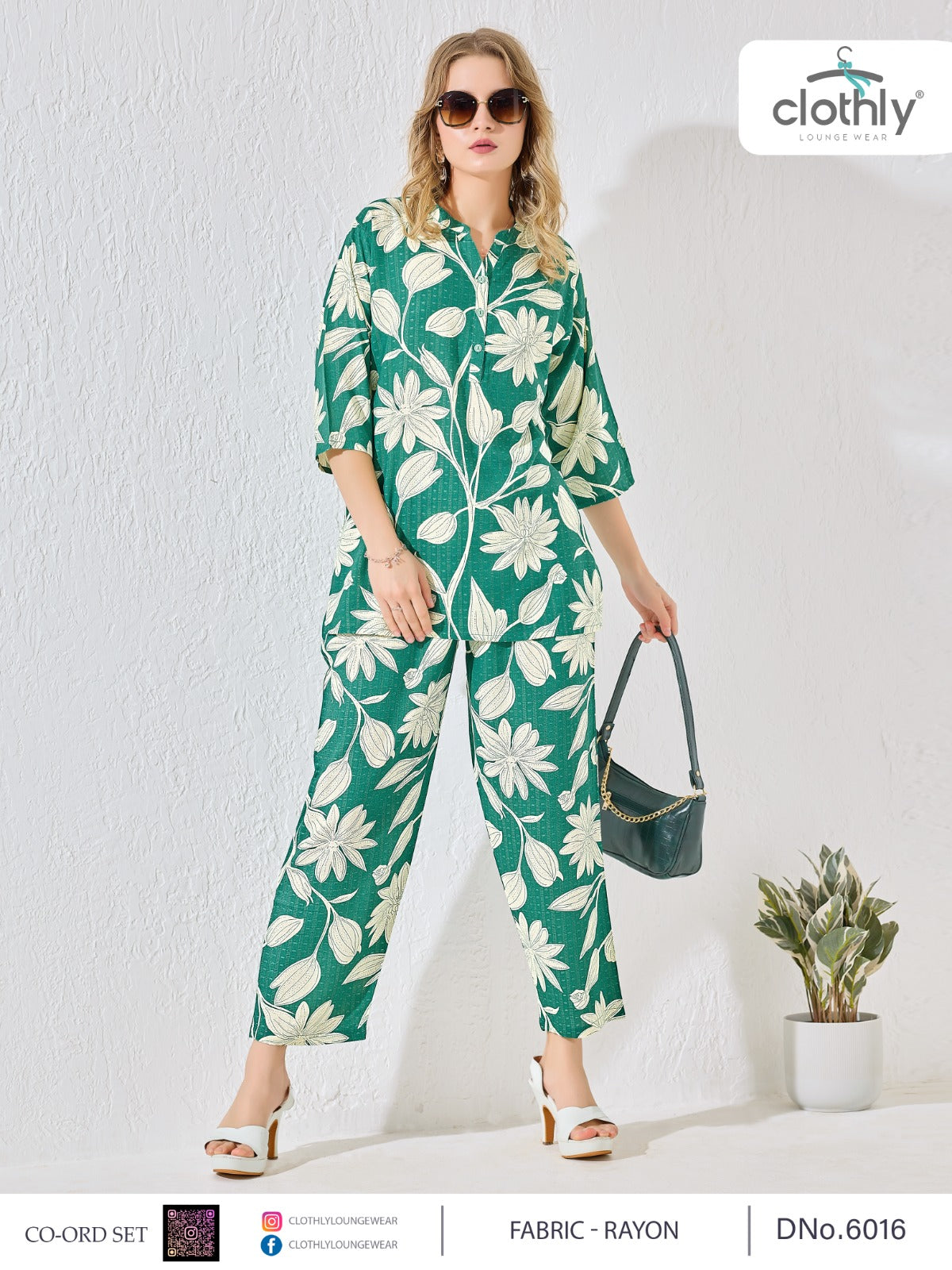 Clothly Co-ord Set - Green Floral