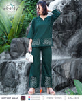 Clothly Airport Wear - Green Geometric Set