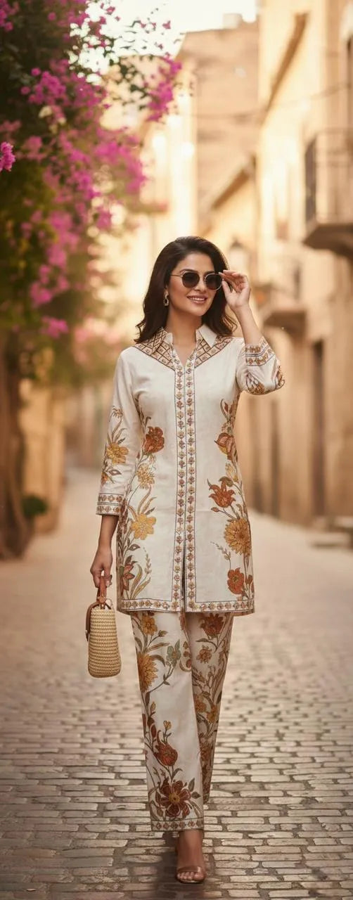 Embroidered Kurti Set