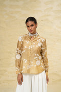 SCHECZZAR Golden Floral Shirt