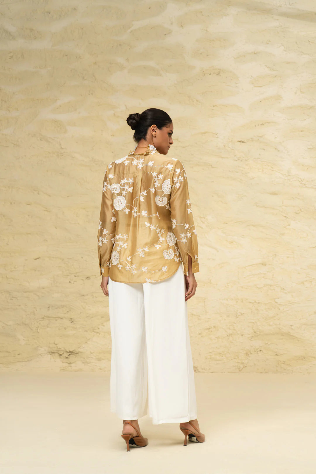 SCHECZZAR Golden Floral Shirt