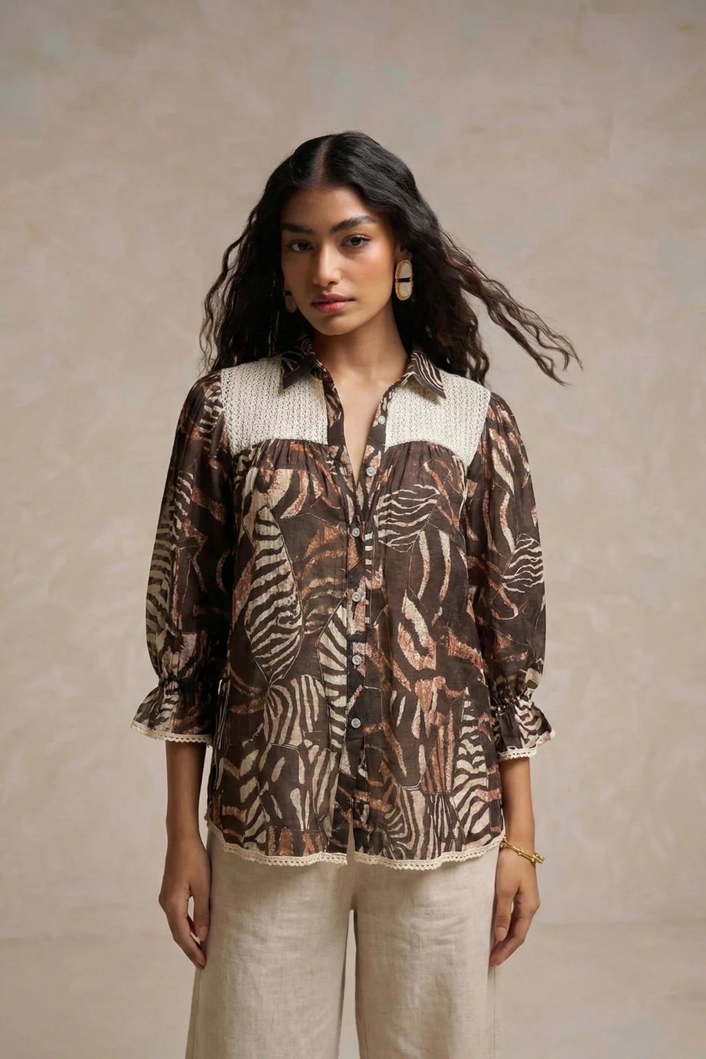 SCHECZZAR Animal Print Shirt