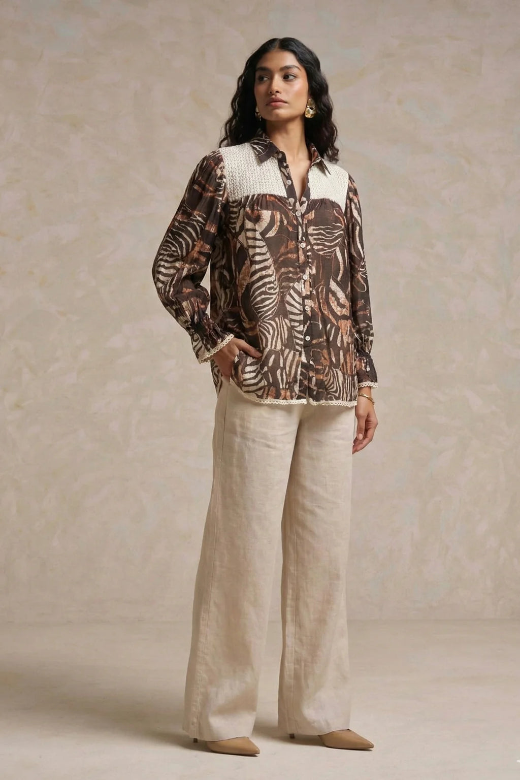 SCHECZZAR Animal Print Shirt