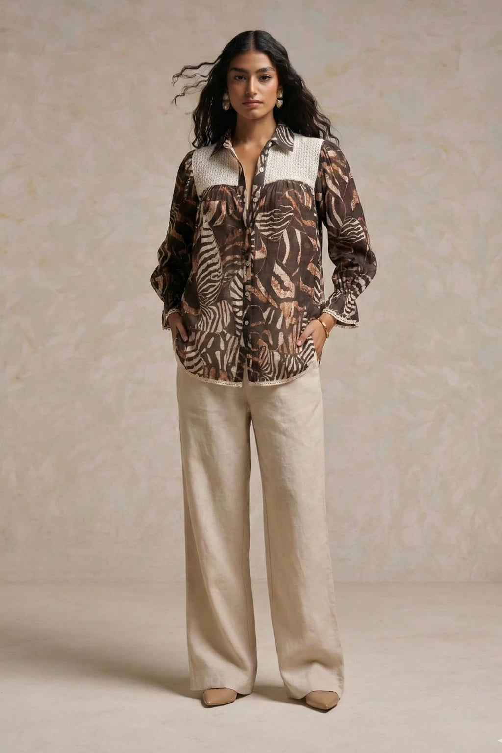 SCHECZZAR Animal Print Shirt