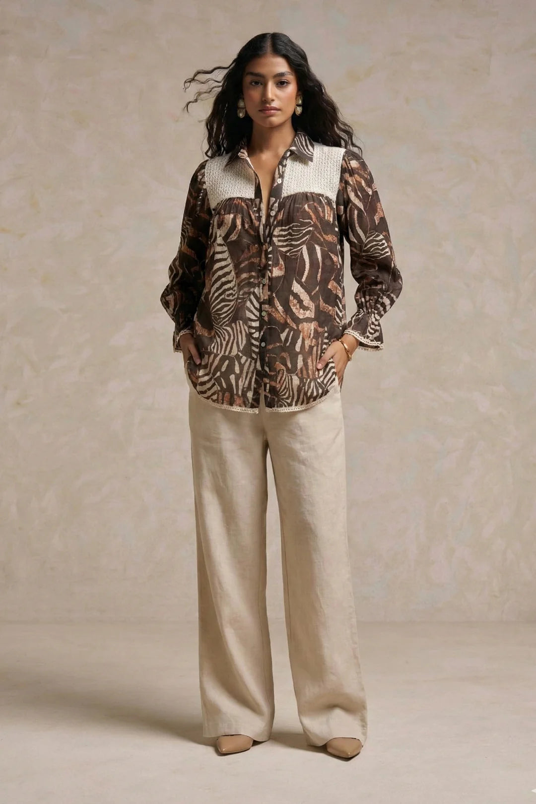 SCHECZZAR Animal Print Shirt